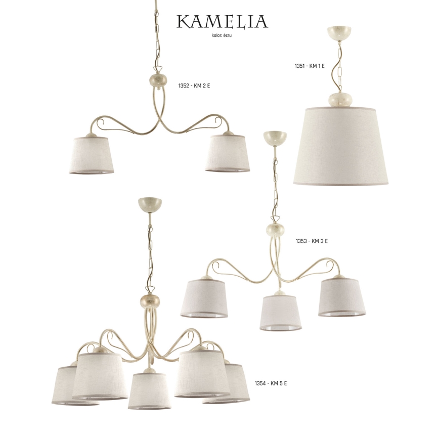 Jupiter 1353 - KM 3 E - Candeeiro de teto com corrente KAMELIA 3xE27/60W/230V