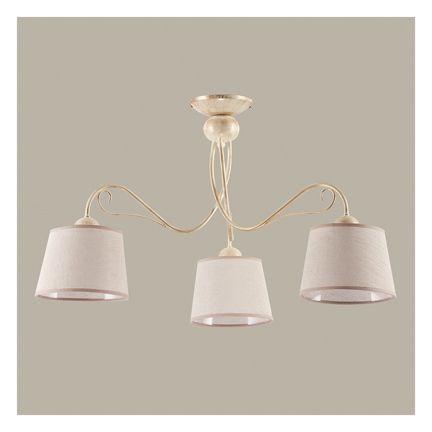 Jupiter 1357 - KM 3 PE - Luminária de teto KAMELIA 3xE27/60W/230V