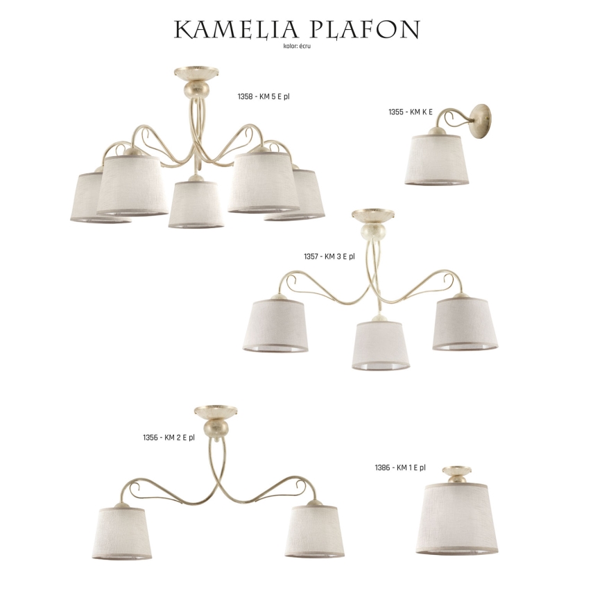 Jupiter 1358 - KM 5 PE - Luminária de teto KAMELIA 5xE27/60W/230V