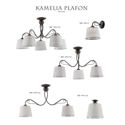 Jupiter 1366 - KM 5 PV - Luz de teto KAMELIA 5xE27/60W/230V