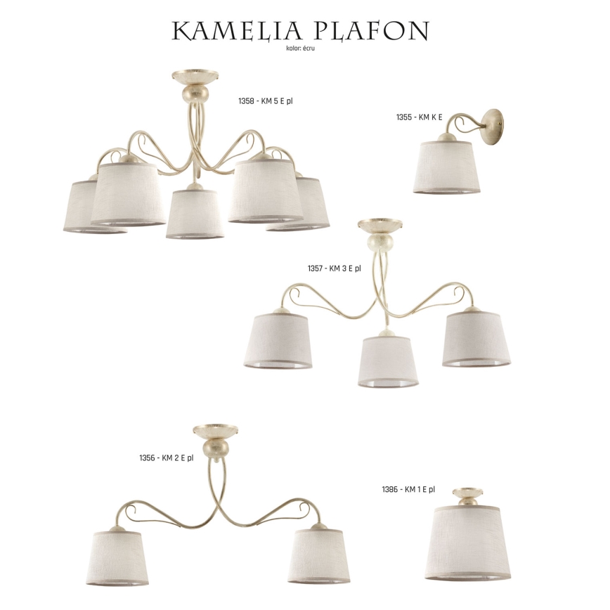 Jupiter 1386 - KM 1 PE - Luminária de teto KAMELIA 1xE27/60W/230V