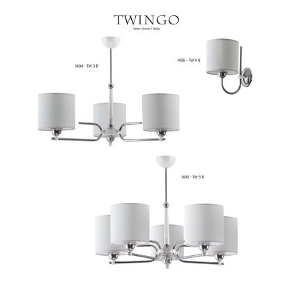 Jupiter 1406 - TW K B - Luz de parede TWINGO 1xE27/60W/230V