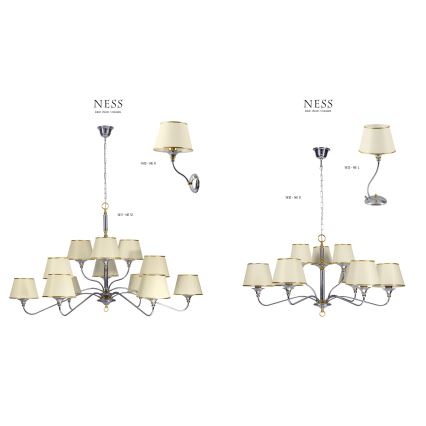 Jupiter 1411 - NESS NE 12 - Candelabro numa corrente 12xE27/60W/230V