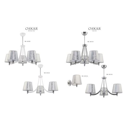 Jupiter 1513 - OR 5 bi - Candelabro pendente OSKAR 5xE27/60W