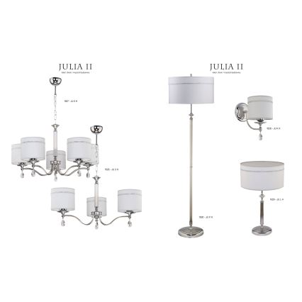 Jupiter 1529 - JU L H - Lâmpada de mesa JULIA II E27/60W