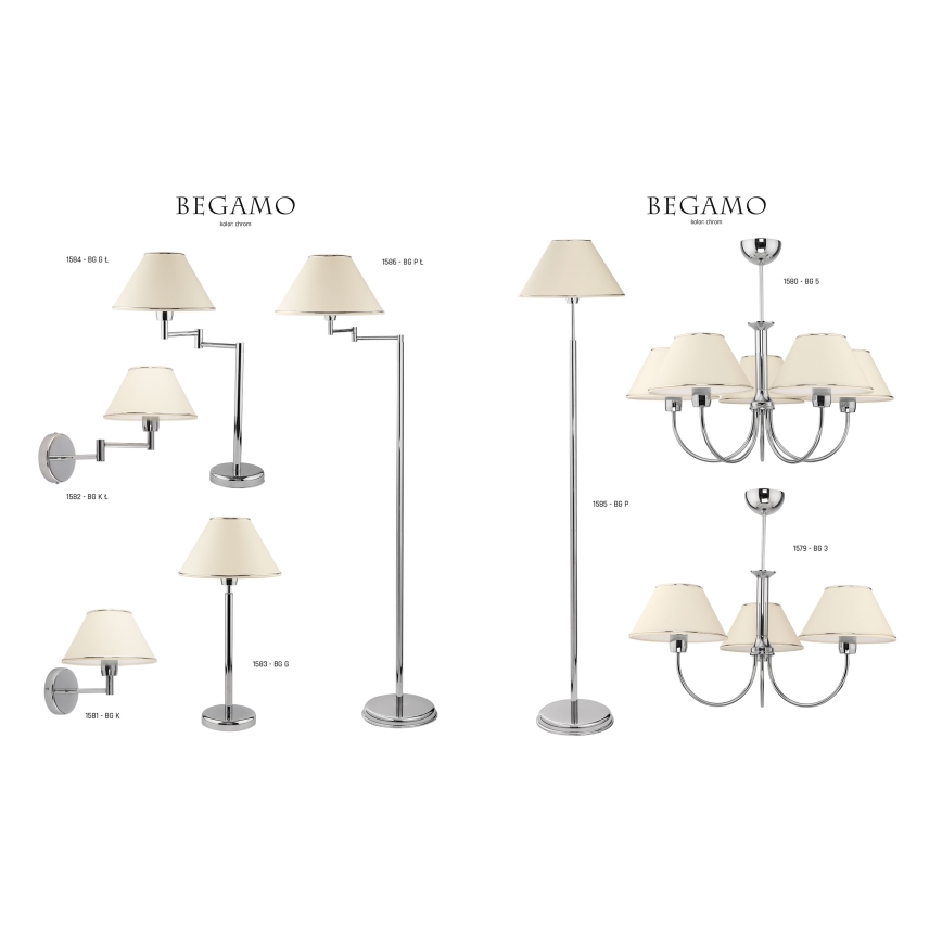 Jupiter 1579 - BG 3 CH - Candelabro pendente BEGAMO 3xE27/60W