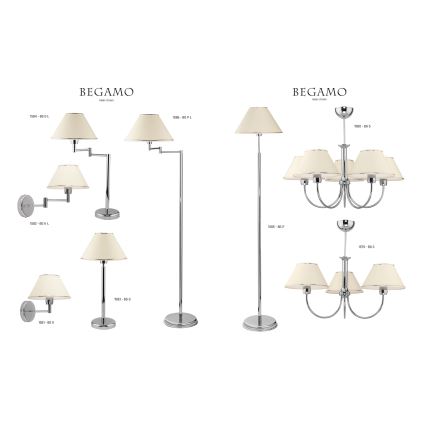 Jupiter 1582 - BG K L CH - Luz de parede BEGAMO E27/60W