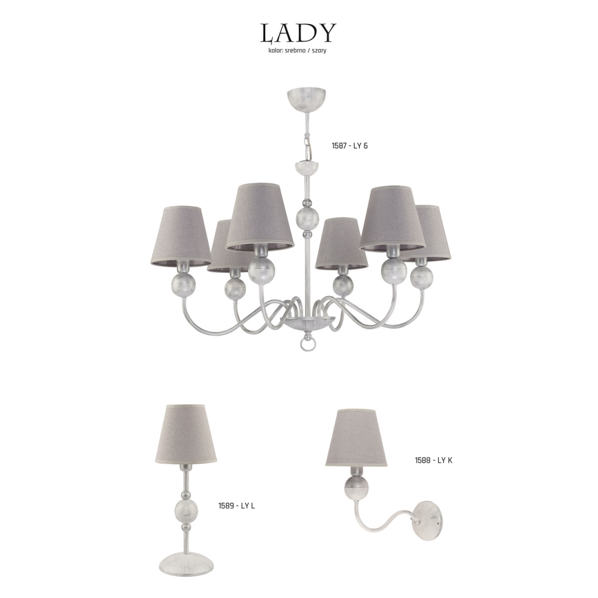 Jupiter 1587 - LY 6 BI - Candelabro LADY 6xE14/40W