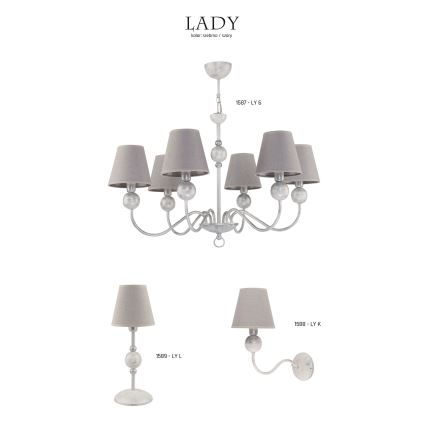 Jupiter 1589 - LY L BI - Lâmpada de mesa LADY E14/40W
