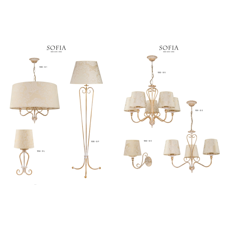 Jupiter 1590 - SI 1 EC - Candelabro SOFIA 3xE27/60W