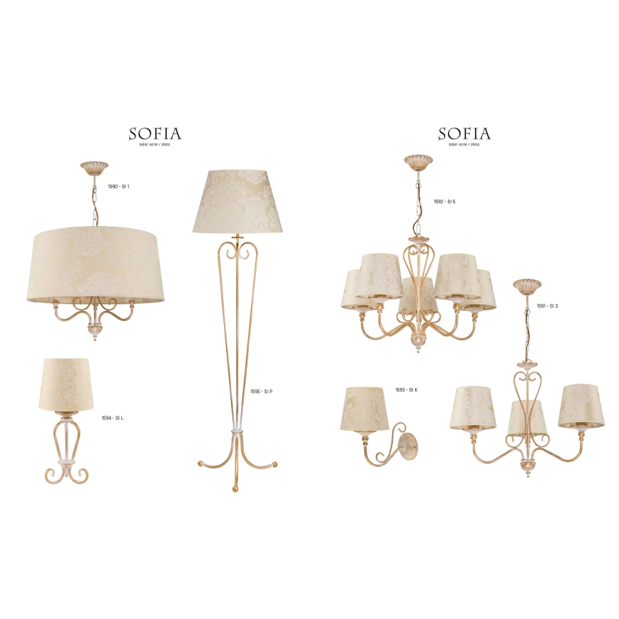 Jupiter 1591 - SI 3 EC - Candelabro SOFIA 3xE27/60W