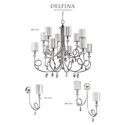 Jupiter 1596 - DE 12 CH - Candelabro de cristal DELFINA 12xE14/40W