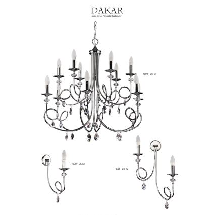 Jupiter 1599 - DK 12 CH - Candelabro DAKAR 12xE14/40W