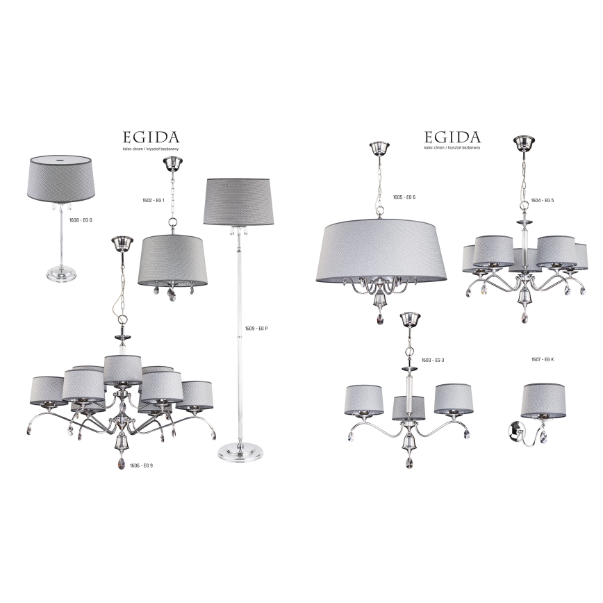 Jupiter 1603 - EG 3 CH - Candelabro de cristal EGIDA 3xE27/60W
