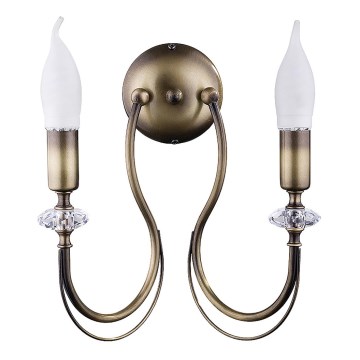 Jupiter 1614 - Luz de parede MELODY 2xE14/40W/230V bronze pátina