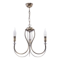 Jupiter 1633 - Candelabro numa corrente MELANI 3xE14/40W/230V bronze pátina
