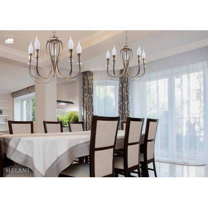 Jupiter 1634 - Candelabro numa corrente MELANI 5xE14/40W/230V bronze pátina