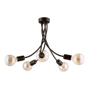 Jupiter 1638 - Candelabro pendente LUCE 5xE27/60W/230V titânio