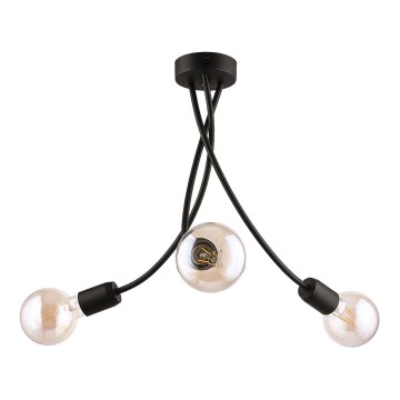 Jupiter 1639 - Candelabro pendente LUCE 3xE27/60W/230V preto antigo