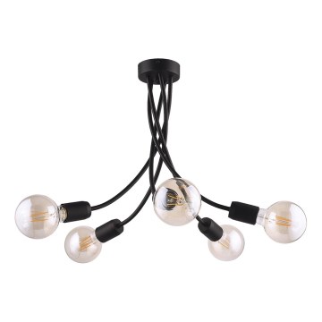 Jupiter 1640 - Candelabro pendente LUCE 5xE27/60W/230V preto antigo
