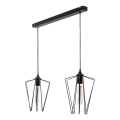 Jupiter 1643 - Candelabro suspenso SAO 2xE27/60W/230V preto