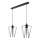 Jupiter 1643 - Candelabro suspenso SAO 2xE27/60W/230V preto