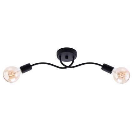 Jupiter 1672 - Luz de parede LUCE 2xE27/60W/230V preto antigo