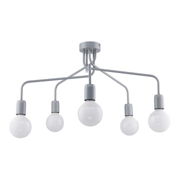 Jupiter 1675 - Candelabro pendente OLAF 5xE27/60W/230V cinzento