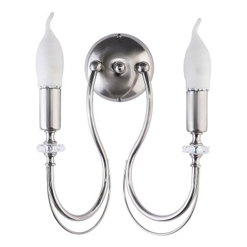 Jupiter 1690 - Luz de parede MELANI 2xE14/40W/230V prata