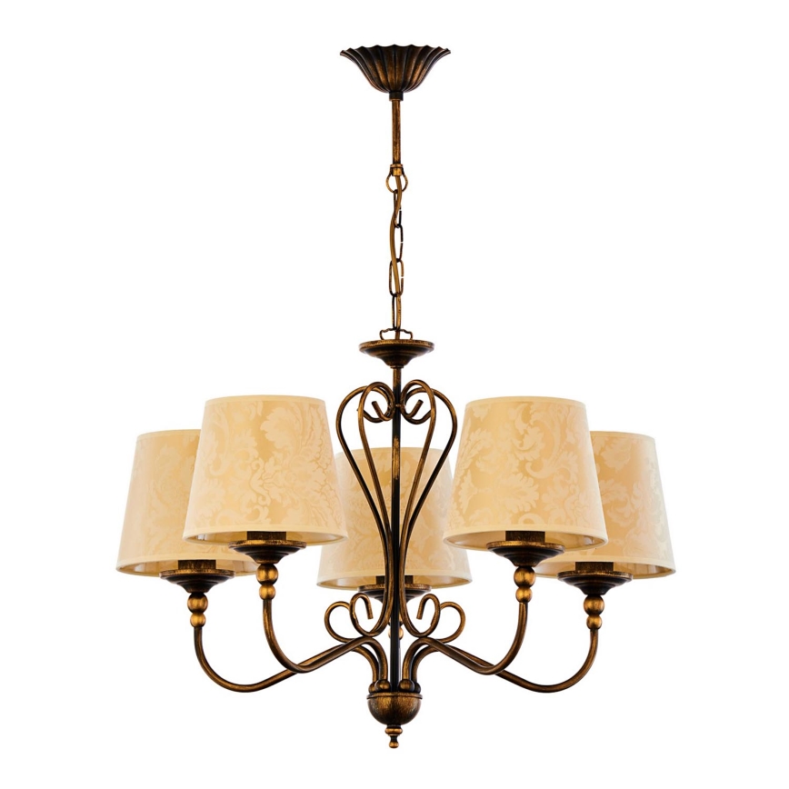 Jupiter 1751 - Candelabro suspenso SOFIA 5xE27/60W/230V