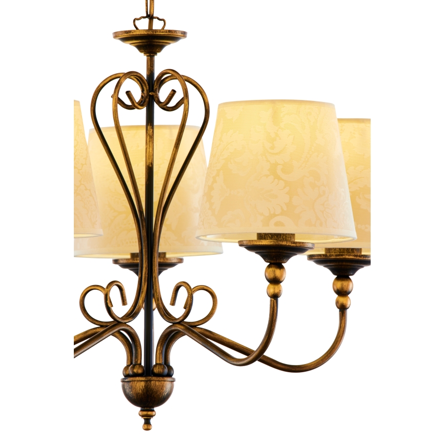 Jupiter 1751 - Candelabro suspenso SOFIA 5xE27/60W/230V