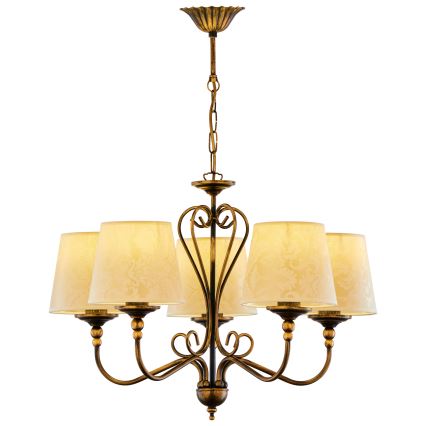 Jupiter 1751 - Candelabro suspenso SOFIA 5xE27/60W/230V