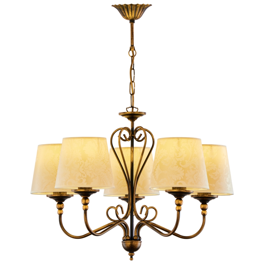 Jupiter 1751 - Candelabro suspenso SOFIA 5xE27/60W/230V