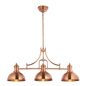 Jupiter 1791 - PT3 - Candeeiro de teto com haste PLATINO 3xE27/60W/230V cobre