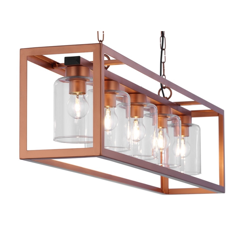 Jupiter 1804 - MC5 - Candelabro numa corrente MACARI 5xE27/60W/230V cobre