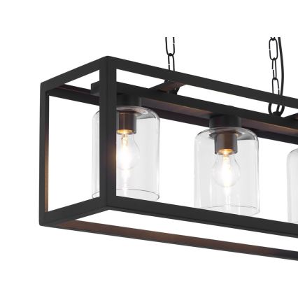 Jupiter 1805 - MC3 - Candelabro numa corrente MACARI 3xE27/60W/230V preto antigo