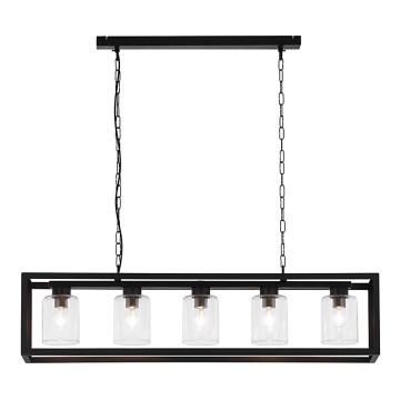 Jupiter 1806 - MC5 - Candelabro numa corrente MACARI 5xE27/60W/230V preto antigo