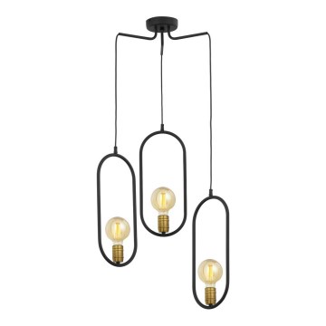 Jupiter 1818 - PI3 E27 - Candelabro num fio PONTI 3xE14/40W/230V preto antigo