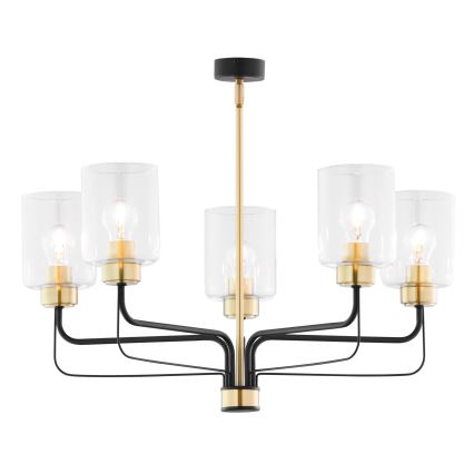 Jupiter 1882 - Lustre em haste CERES 5xE27/15W/230V dourado/preto