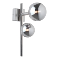 Jupiter 1903 - Aplique de parede NEPTUN 2xG9/14W/230V cromo mate/cinza fumê