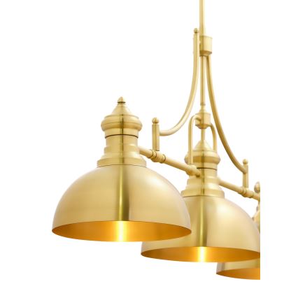 Jupiter 1915 - Candeeiro de teto com haste PLATINO 3xE27/60W/230V latão