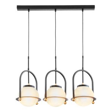 Jupiter 1916 - Lustre suspenso por cabo ROSSO 3xE27/15W/230V preto