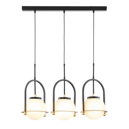 Jupiter 1916 - Lustre suspenso por cabo ROSSO 3xE27/15W/230V preto