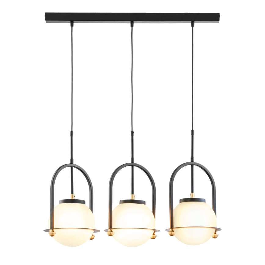 Jupiter 1916 - Lustre suspenso por cabo ROSSO 3xE27/15W/230V preto