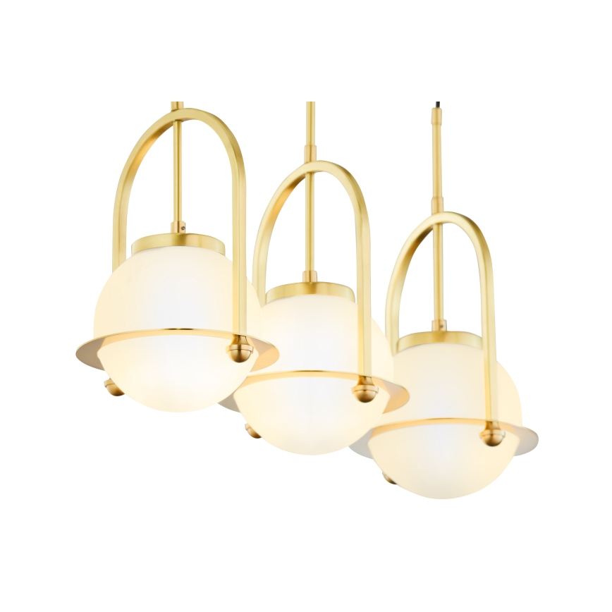 Jupiter 1917 - Candeeiro pendente em cabo ROSSO 3xE27/15W/230V dourado