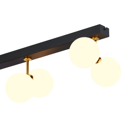 Jupiter 1920 - Candelabro montado à superfície LUNA 6xG9/40W/230V preto/latão