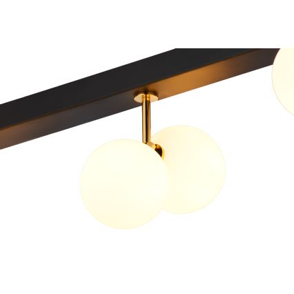 Jupiter 1920 - Candelabro montado à superfície LUNA 6xG9/40W/230V preto/latão