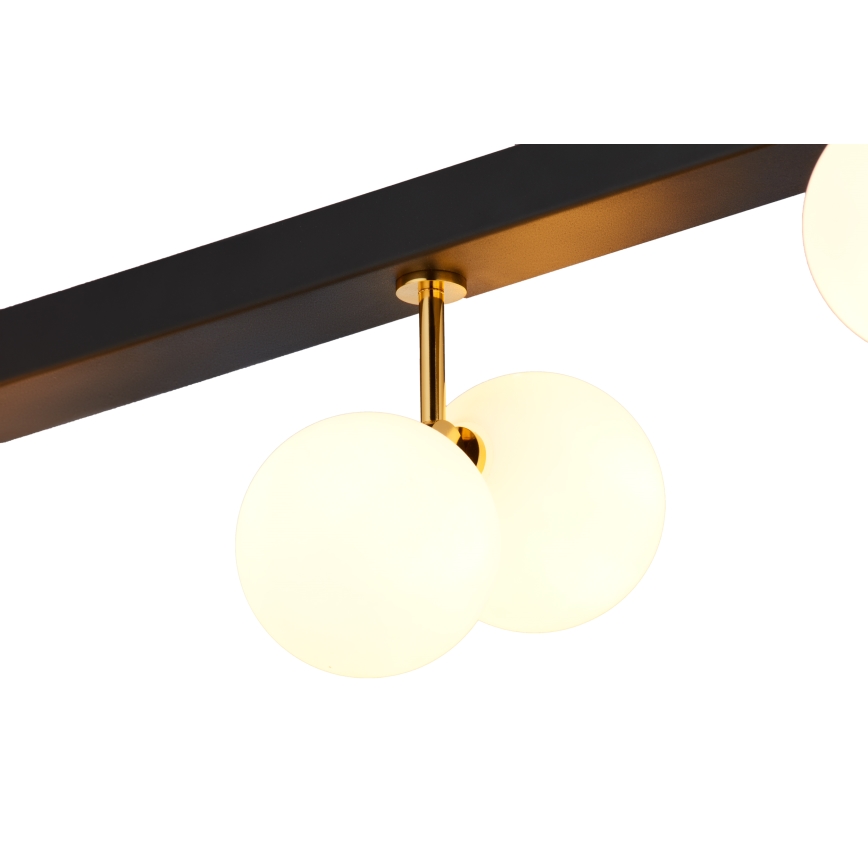 Jupiter 1920 - Candelabro montado à superfície LUNA 6xG9/40W/230V preto/latão