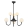 Jupiter 1947 - Candelabro suspenso SELEN 6xG9/40W/230V preto