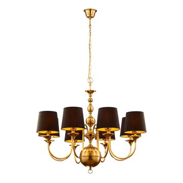 Jupiter 1952 - Candelabro suspenso BATUMI 8xE27/40W/230V preto/latão